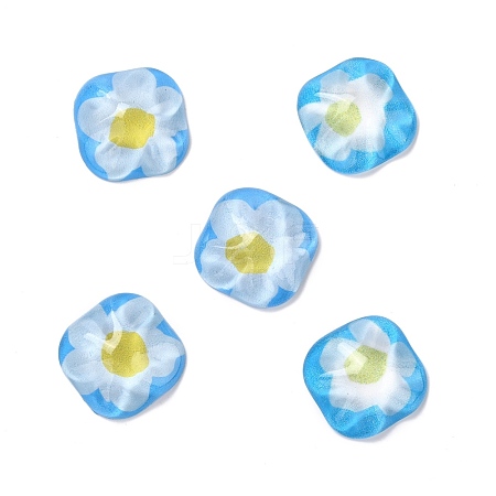 Oil Painting Style Resin Cabochons CRES-P019-01A-1