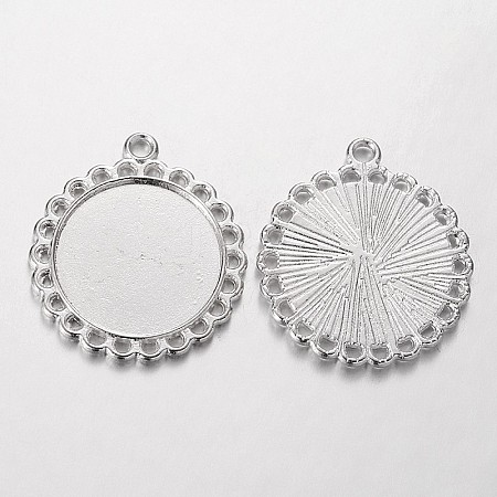 Tibetan Style Pendant Cabochon Settings LS-TIBE-21668-S-NR-1
