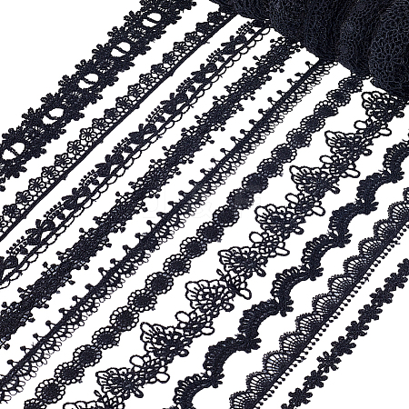 30Yards 10 Styles Polyester Lace Trim OCOR-MA0001-76B-1