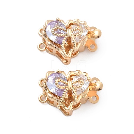 Brass Glass Box Clasps KK-B125-01G-03-1