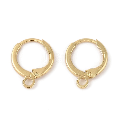 Brass Hoop Earrings Finding KK-Q822-01G-1