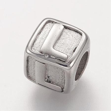 Tarnish Resistant 304 Stainless Steel European Beads STAS-E115-P-L-1