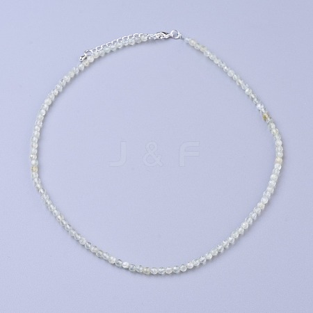 Natural Prehnite Beaded Necklaces NJEW-K114-B-A12-1