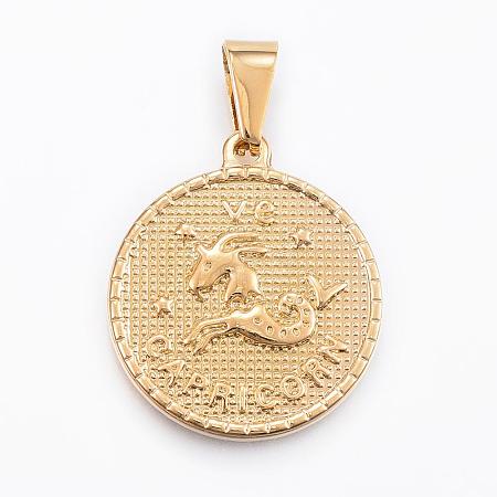 Real 18K Gold Plated 304 Stainless Steel Pendants STAS-H372-01F-1