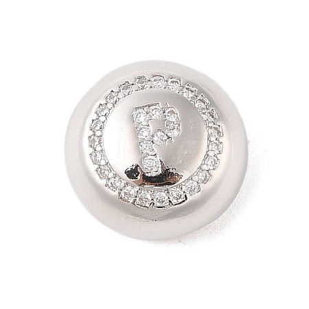 Rack Plating Brass & Cubic Zirconia Pendants KK-Z047-07P-P-RS-1