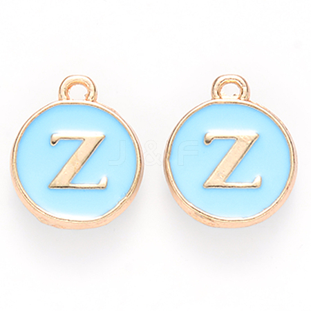 Golden Plated Alloy Enamel Charms ENAM-S118-04Z-1