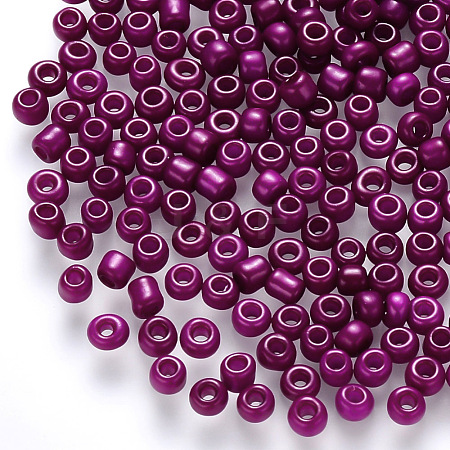 12/0 Baking Paint Glass Round Seed Beads SEED-S036-01A-10-1