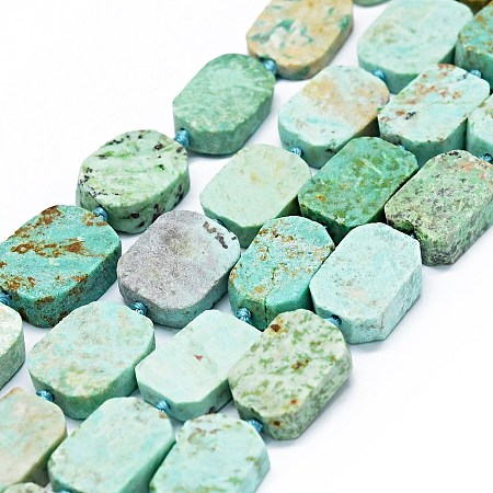 Natural Peruvian Turquoise(Jasper) Beads Strands G-F725-08-1