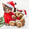 DIY Christmas Theme Rectangle Diamond Painting Kit XMAS-PW0001-143-09-1