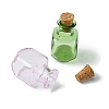 10Pcs 5 Colors Square Glass Cork Bottles Ornament GLAA-FS0001-72-2