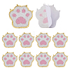10Pcs Polyester Paw Print Iron on/Sew On Patches PATC-FG0002-76-1