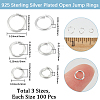 300Pcs 3 Styles Rack Plating Brass Open Jump Rings KK-BBC0023-05S-2
