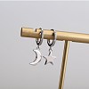925 Sterling Silver Hoop Earrings EJEW-BB47417-B-1