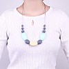Fashion Silicone Beaded Necklaces NJEW-BB20649-2
