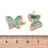 Brass Micro Pave Cubic Zirconia Box Clasps KK-B125-20G-3