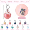110Pcs 11 Colors Electroplate Glass Pendants PALLOY-TAC0309-4
