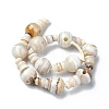 Natural Banded Agate 3-Hole Guru Bead Strands G-K149-42-2