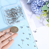 SOFPLATE 60Pcs 3 Size Clear Cubic Zirconia Stud Earring Findings STER-SP0001-01-3