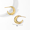 Elegant Geometric Moon Brass Stud Earrings AA9620-5