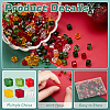 300Pcs 6 Colors Christmas Themed Transparents Glass Beads GLAA-PH0003-53-4