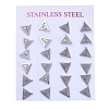 304 Stainless Steel Stud Earrings EJEW-H368-31P-3