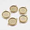 Zinc Alloy Cabochon Connector Settings X-PALLOY-A15774-AG-LF-1