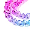 Gradient Color Baking Painted Glass Bead Strands DGLA-A039-T6mm-A08-3