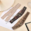 CHGCRAFT 3Pcs 3 Style Flower/Rhombus/Floral Pattern Polyester Woven Belt Ornament Accessories FIND-CA0007-03-3