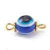 Evil Eye Resin Beads Link Connector PALLOY-JF00650-2