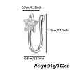 925 Sterling Silver Pave Clear Cubic Zirconia Star Nose Rings MA2524-2-1