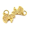 Rack Plating Brass Micro Pave Cubic Zirconia Charms KK-D036-08G-3