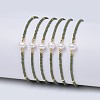 Adjustable Nylon Cord Braided Bead Bracelets X-BJEW-P256-B26-1