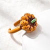 Brass Enamel Cuff Rings for Women RJEW-A087-01A-2