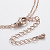 304 Stainless Steel Multi-Strand Anklets AJEW-H012-13RG-3