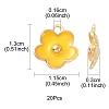 Light Gold Plated Alloy Enamel Pendants ENAM-YW0002-20G-4