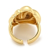 Rack Plating Brass Open Cuff Ring for Women Men RJEW-C082-08G-3