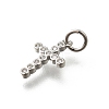 Brass Micro Pave Cubic Zirconia Charms KK-P295-54P-2