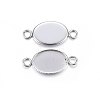 Tarnish Resistant 304 Stainless Steel Cabochon Connector Settings X-STAS-P210-12P-1
