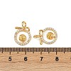 Brass Micro Pave Clear Cubic Zirconia Peg Bails X1-KK-B137-16G-3