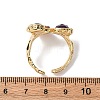 Natural Amethyst/Korean Jade/Agate Germ Cuff Rings RJEW-M076-05G-06-3