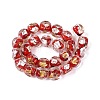 Handmade Gold & Silver Foil Glass Beads FOIL-Q003-01G-2