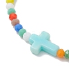 Glass Beaded Bracelets BJEW-JB13021-4