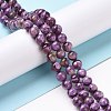 Natural Lepidolite/Purple Mica Stone Beads Strands G-G925-03C-2
