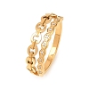 304 Stainless Steel Micro Pave Cubic Zirconia Finger Rings for Women RJEW-K315-01G-4
