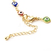Evil Eye Lampwork Link Chain Bracelet Making AJEW-JB00961-02-4