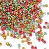 4 Colors Christmas 12/0 Glass Round Seed Beads SEED-X0058-04-1