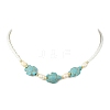 Ocean Sea Animals Synthetic Turquoise & Natural Cultured Freshwater Pearl & Glass Seed Beaded Necklaces for Women NJEW-JN06127-02-3