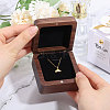 Wooden Jewelry Pendant Storage Magnetic Gift Case CON-WH0095-78A-4