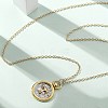 Brass Twelve Constellations Tarot Pendant Necklaces NJEW-Q006-01G-G-1