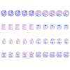 40Pcs 8 Styles K9 Glass Rhinestone Cabochons MRMJ-DC0001-02-1